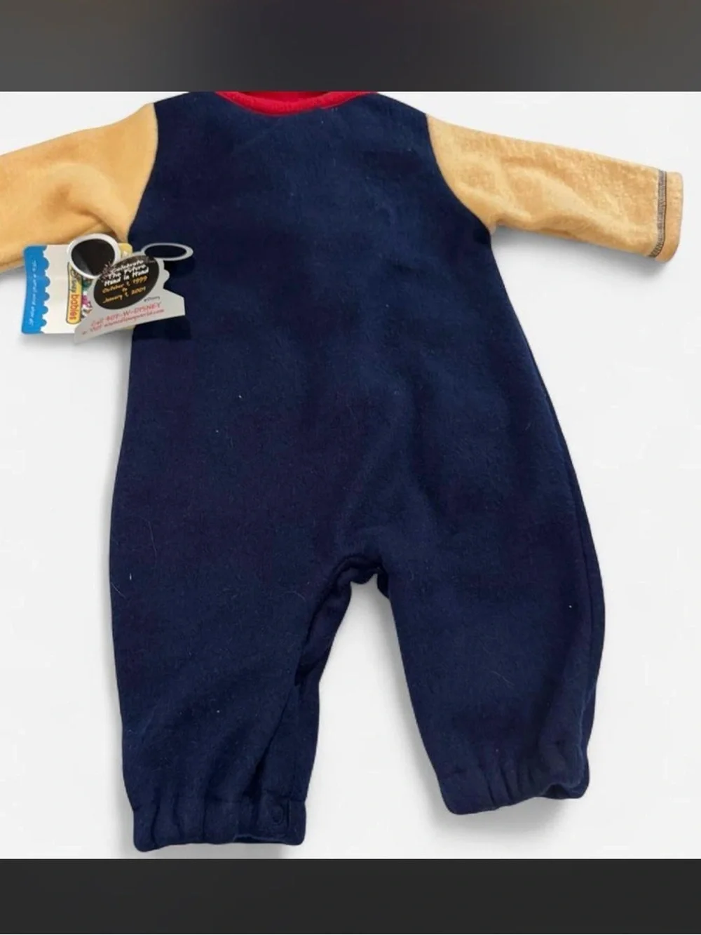 Disney Babies Mickey Mouse Fleece Colorblock Romper Vintage New
